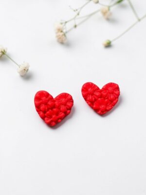Aros Corazón Floral